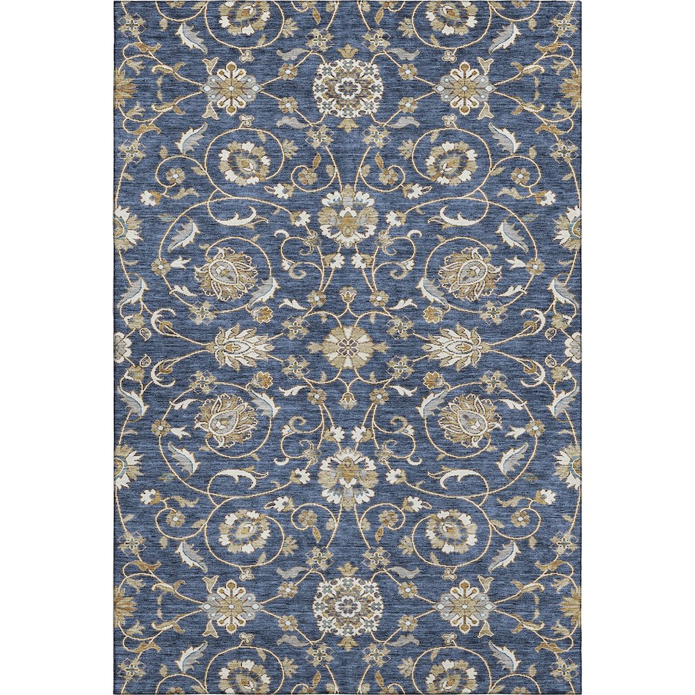 Premium Machine Washable Mayfield AMF1149 Navy 8' x 10' Rug. Picture 1