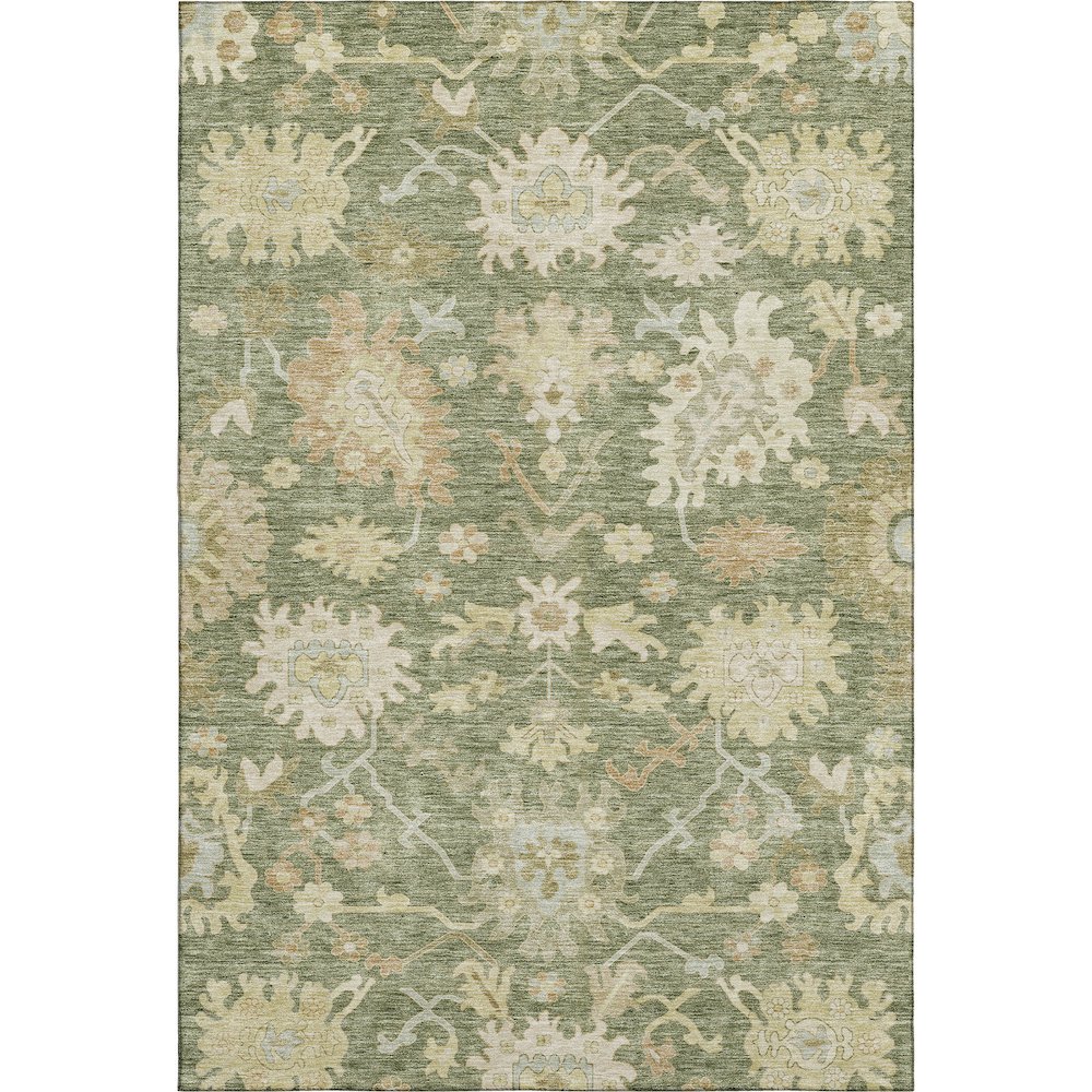 Premium Machine Washable Mayfield AMF1150 Aloe 8' x 10' Rug. Picture 1