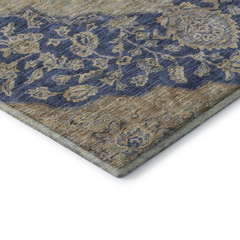 Premium Machine Washable Mayfield AMF1151 Navy 3' x 5' Rug. Picture 3