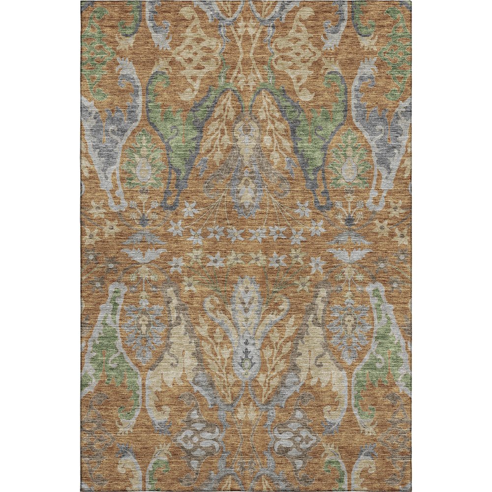 Premium Machine Washable Mayfield AMF1153 Copper 8' x 10' Rug. Picture 1