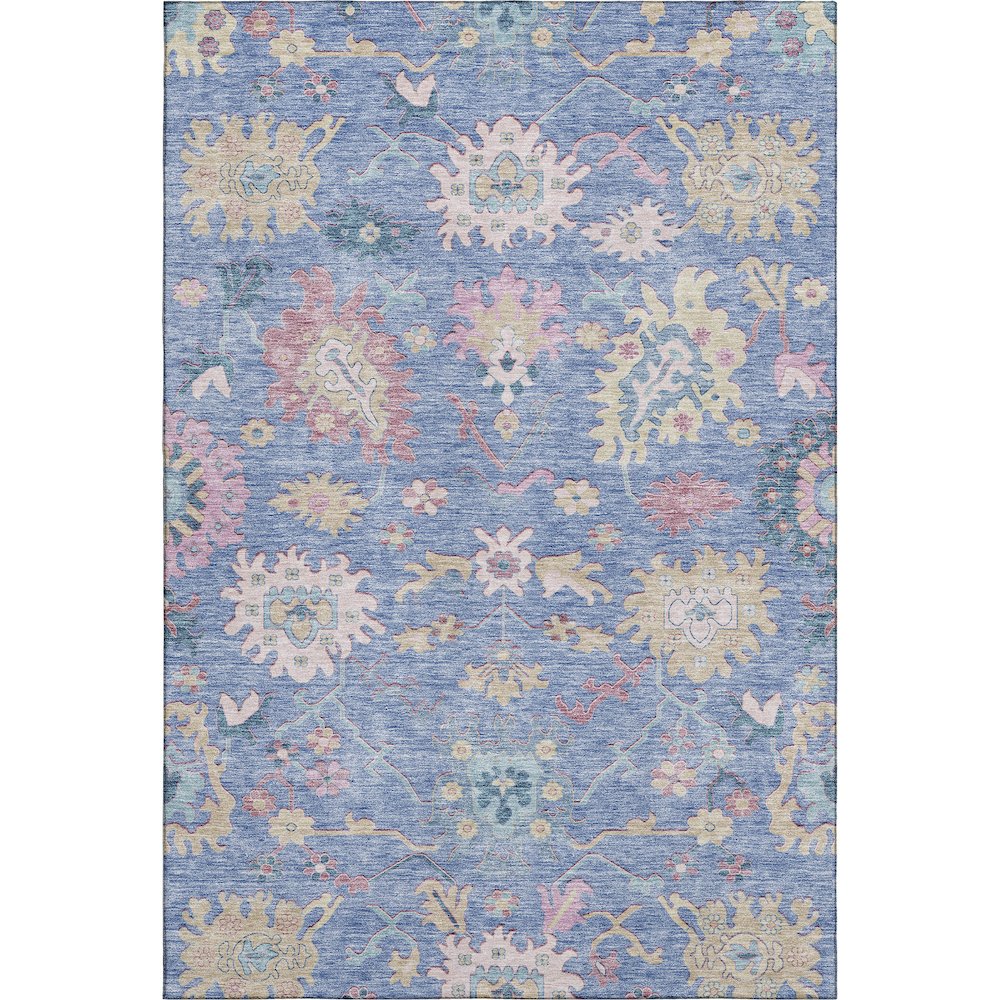 Premium Machine Washable Mayfield AMF1154 Blue 8' x 10' Rug. Picture 1