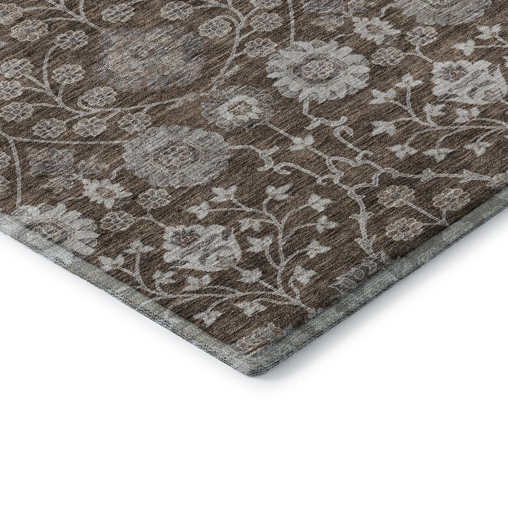 Premium Machine Washable Mayfield AMF1155 Chocolate 3' x 5' Rug. Picture 3