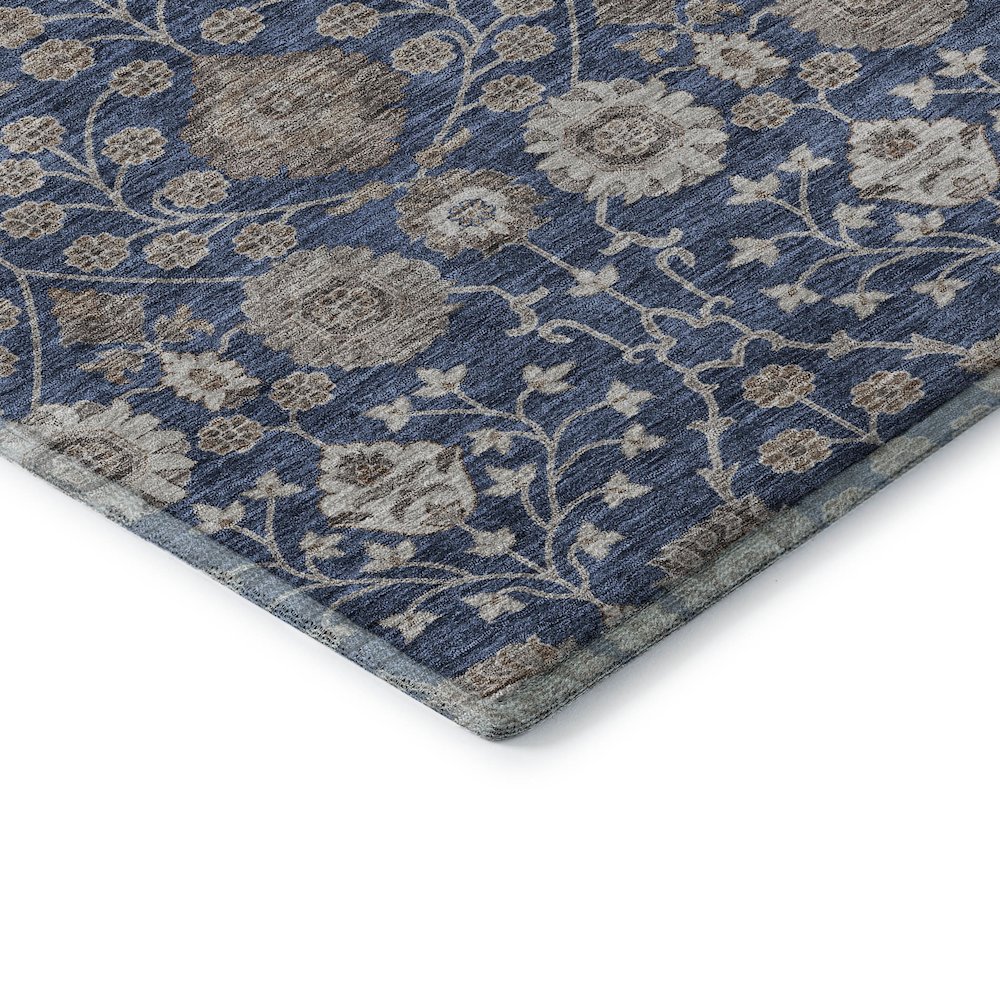 Premium Machine Washable Mayfield AMF1155 Navy 3' x 5' Rug. Picture 3