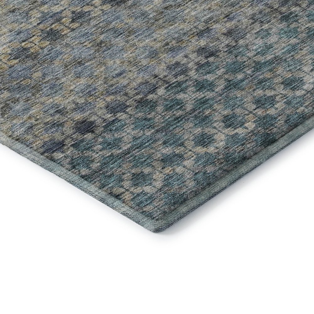 Premium Machine Washable Mayfield AMF1168 Blue 3' x 5' Rug. Picture 3