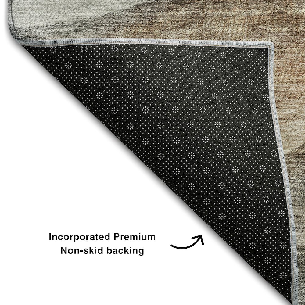 Premium Machine Washable Mayfield AMF1176 Khaki 3' x 5' Rug. Picture 2