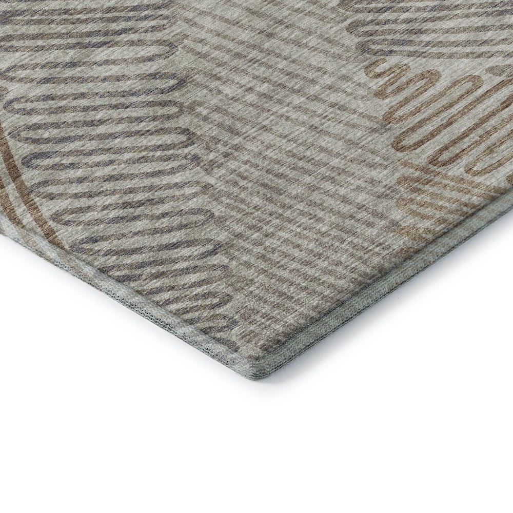 Premium Machine Washable Mayfield  Mocha 3' x 5' Rug. Picture 3