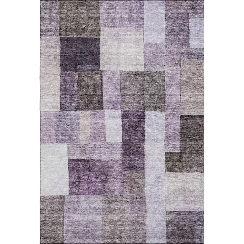 Premium Machine Washable Mayfield AMF1190 Eggplant 8' x 10' Rug. Picture 1