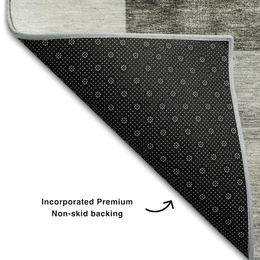 Premium Machine Washable Mayfield AMF1190 Pewter 3' x 5' Rug. Picture 2