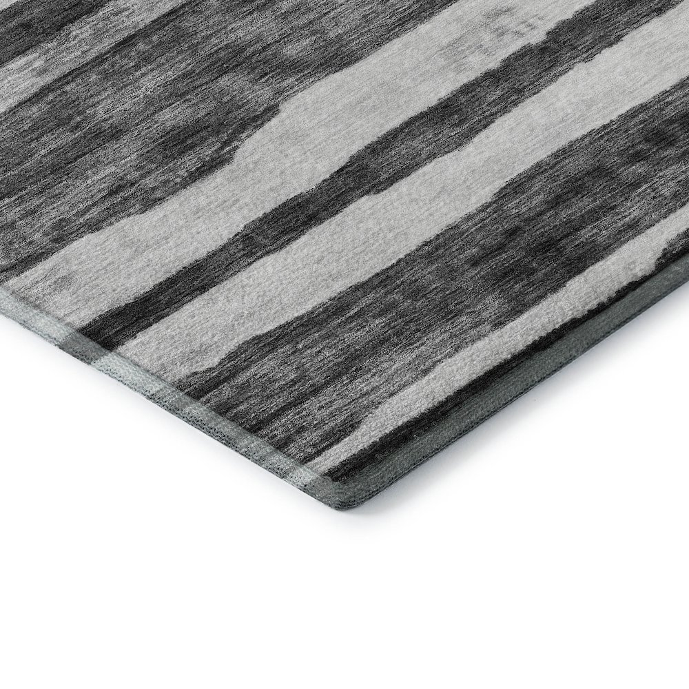 Premium Machine Washable Mayfield AMF1191 Charcoal 3' x 5' Rug. Picture 3