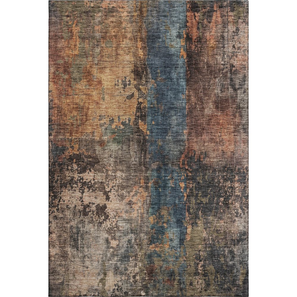 Premium Machine Washable Mayfield AMF1204 Blue 8' x 10' Rug. Picture 1