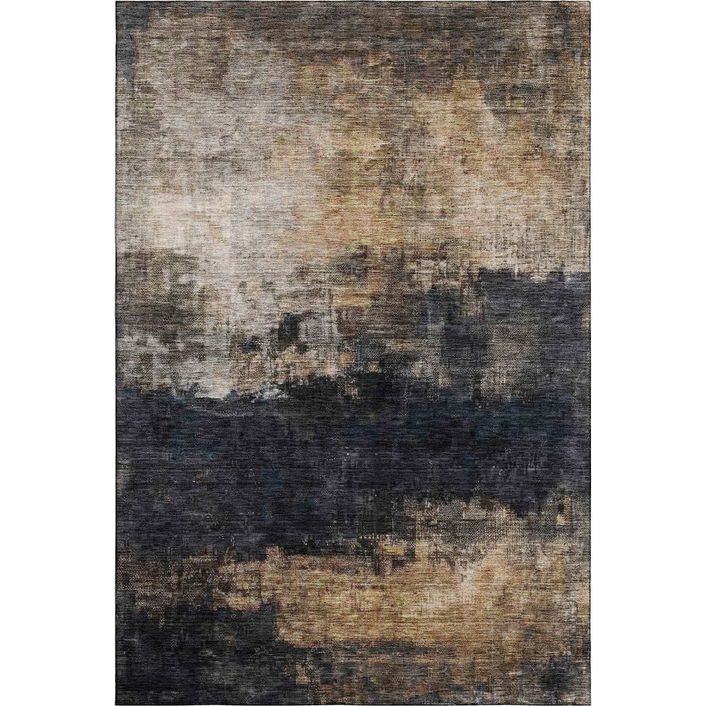 Premium Machine Washable Mayfield AMF1209 Charcoal 8' x 10' Rug. Picture 1