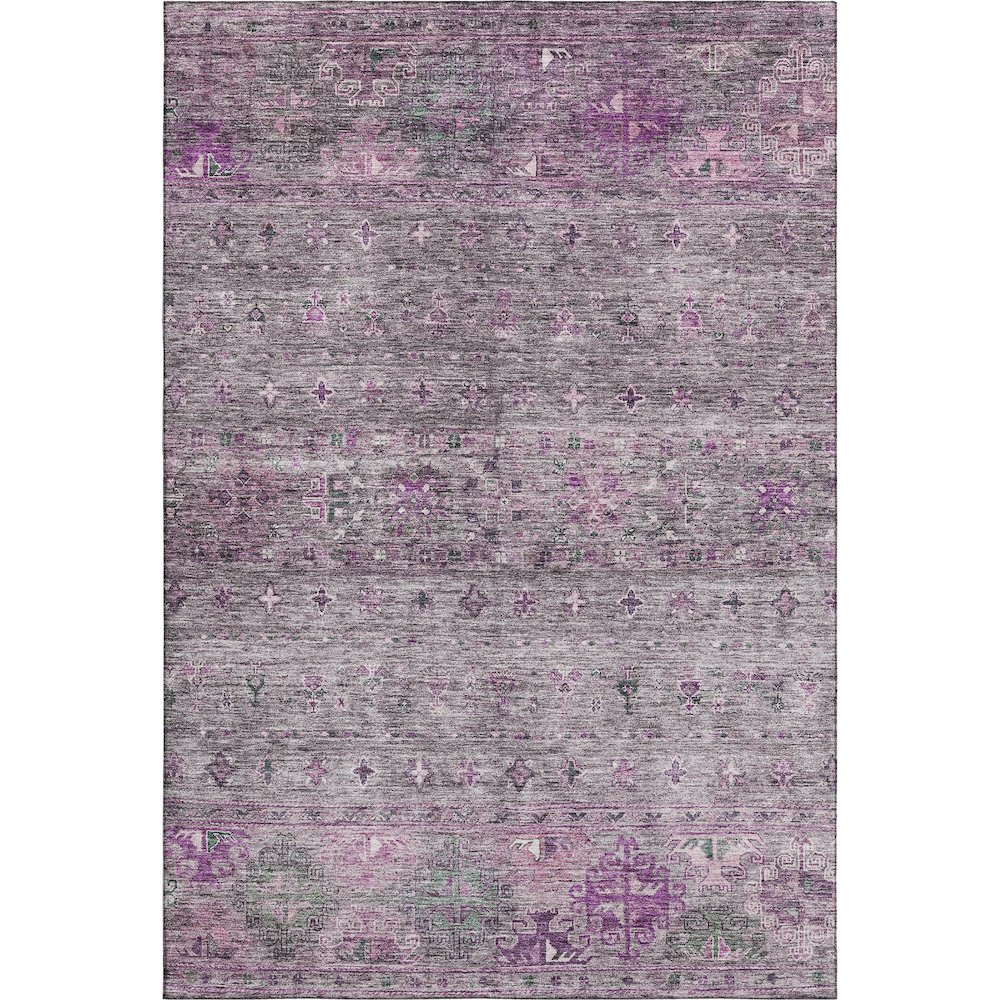 Premium Machine Washable Mayfield AMF1220 Purple 8' x 10' Rug. Picture 1