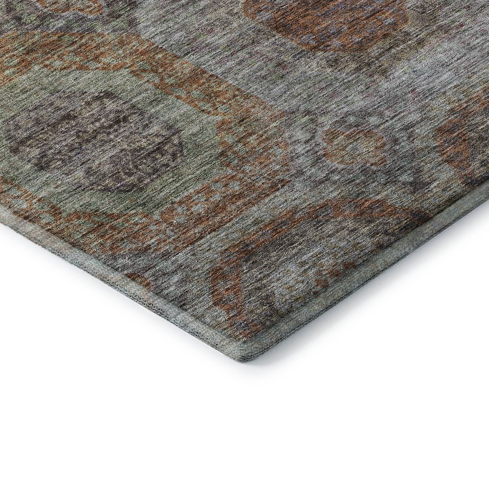 Premium Machine Washable Mayfield AMF1221 Paprika 3' x 5' Rug. Picture 3