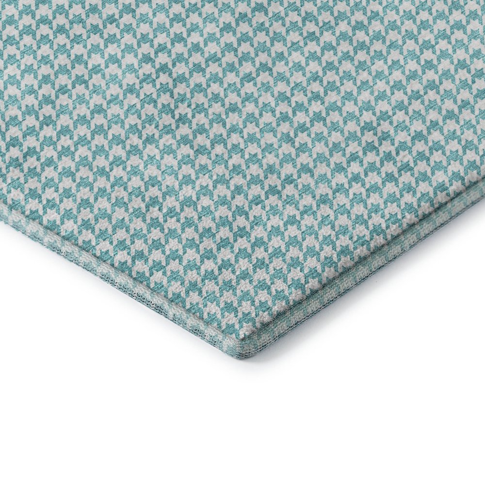 Premium Machine Washable Mayfield  Aqua 3' x 5' Rug. Picture 3