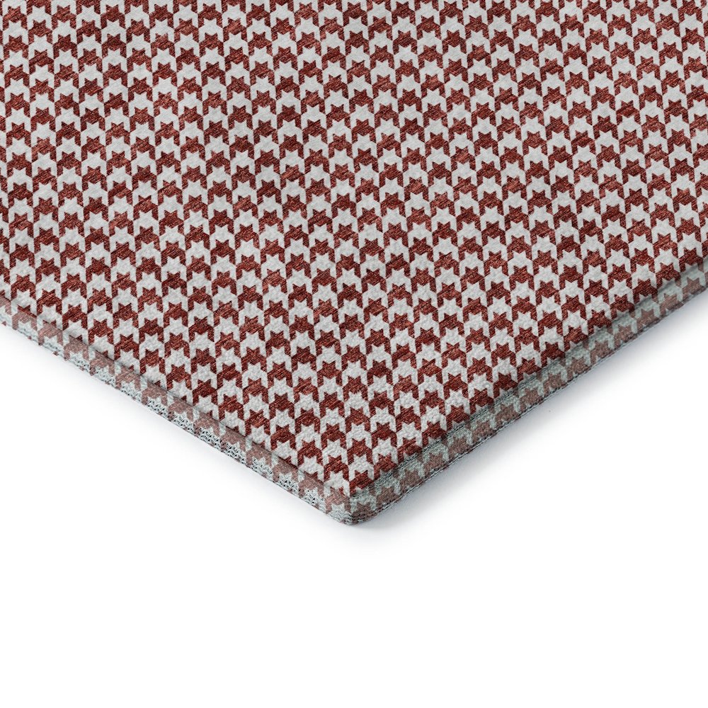 Premium Machine Washable Mayfield  Red 3' x 5' Rug. Picture 3