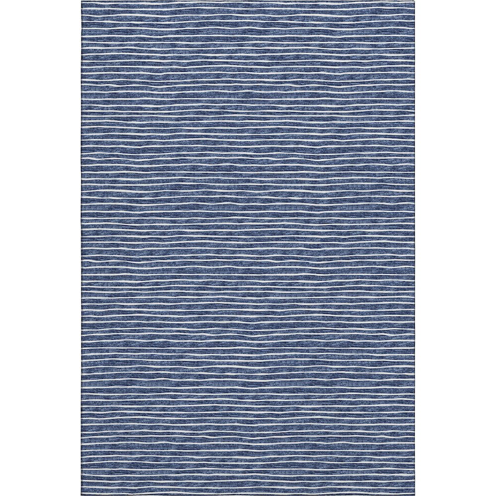 Premium Machine Washable Mayfield  Navy 8' x 10' Rug. Picture 1