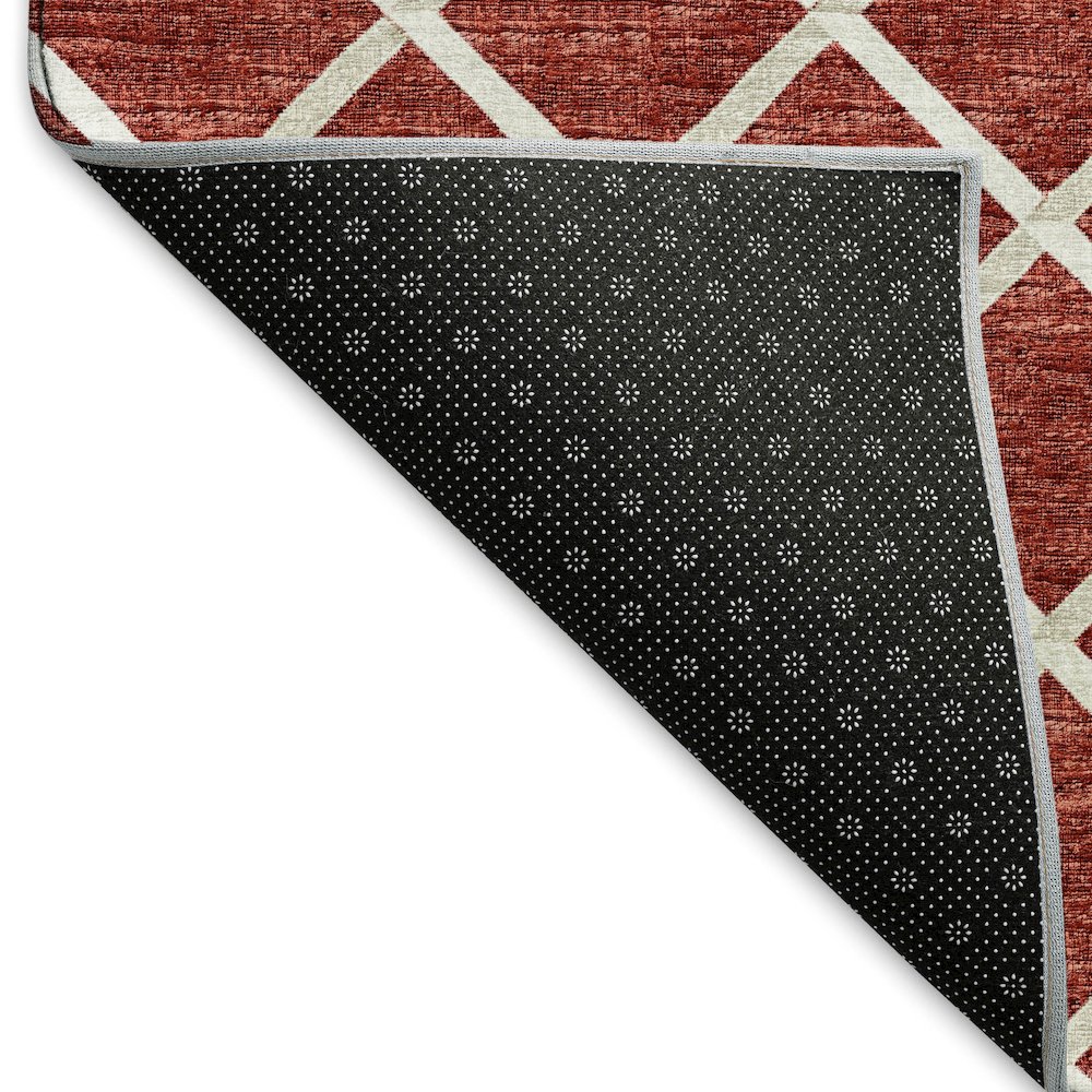 Premium Machine Washable Mayfield  Red 3' x 5' Rug. Picture 2