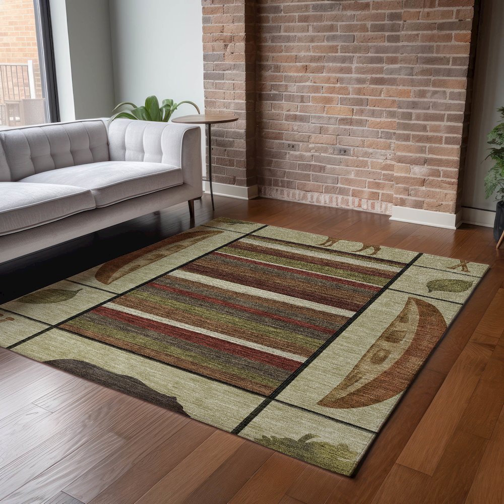 Premium Machine Washable Mayfield  Multi 8' x 10' Rug. Picture 6