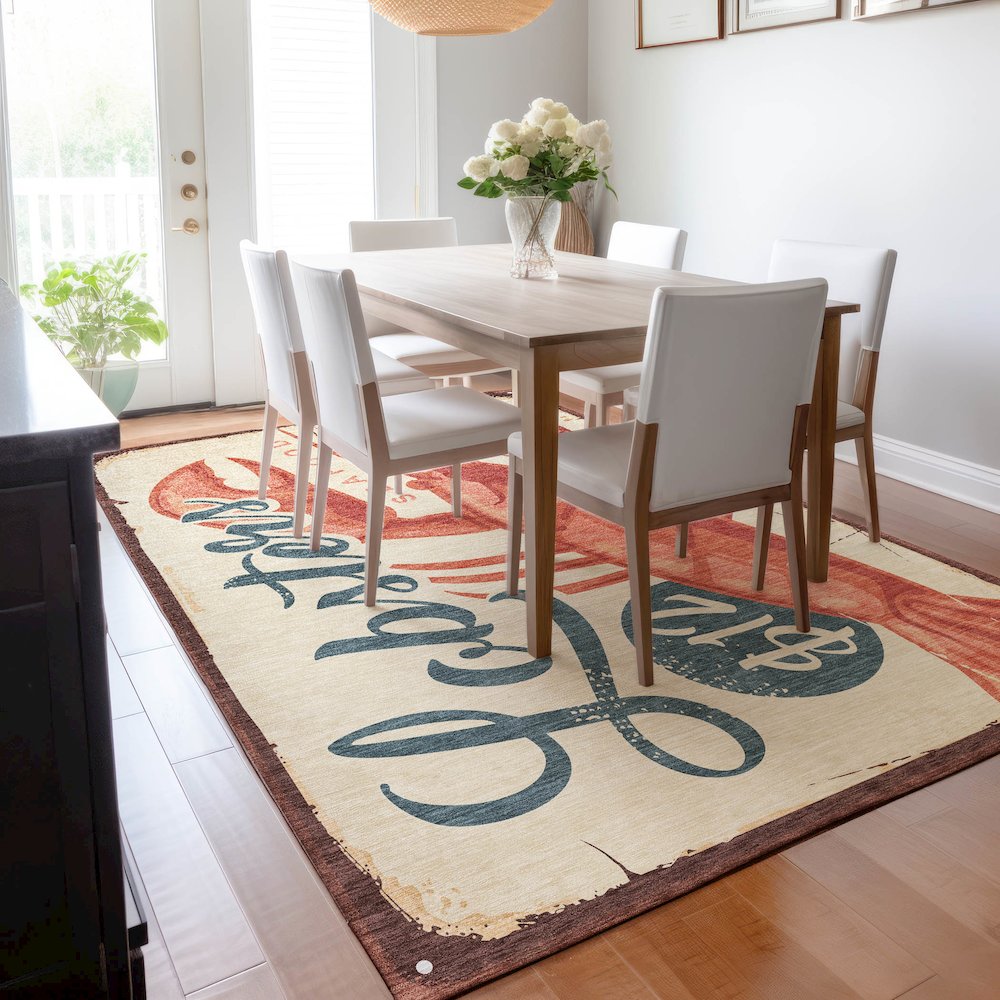 Premium Machine Washable Mayfield  Beige 8' x 10' Rug. Picture 6