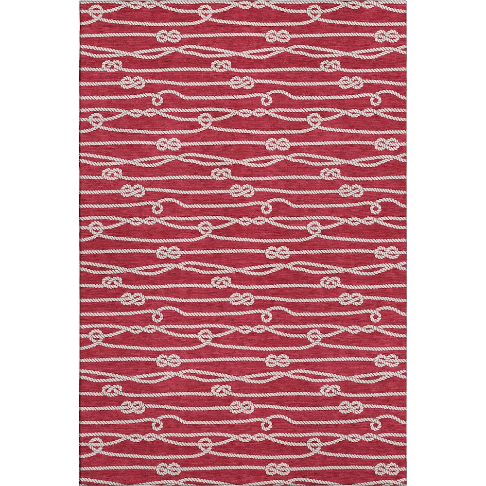 Premium Machine Washable Mayfield  Red 8' x 10' Rug. Picture 1
