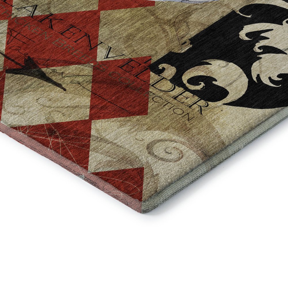 Premium Machine Washable Mayfield  Midnight 3' x 5' Rug. Picture 3