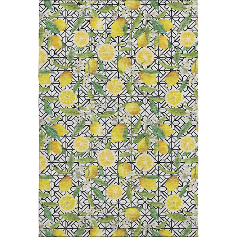 Premium Machine Washable Mayfield  Yellow 8' x 10' Rug. Picture 1