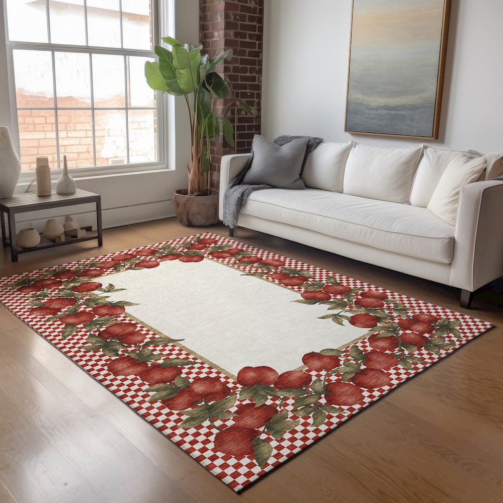 Premium Machine Washable Mayfield  Apple 8' x 10' Rug. Picture 5