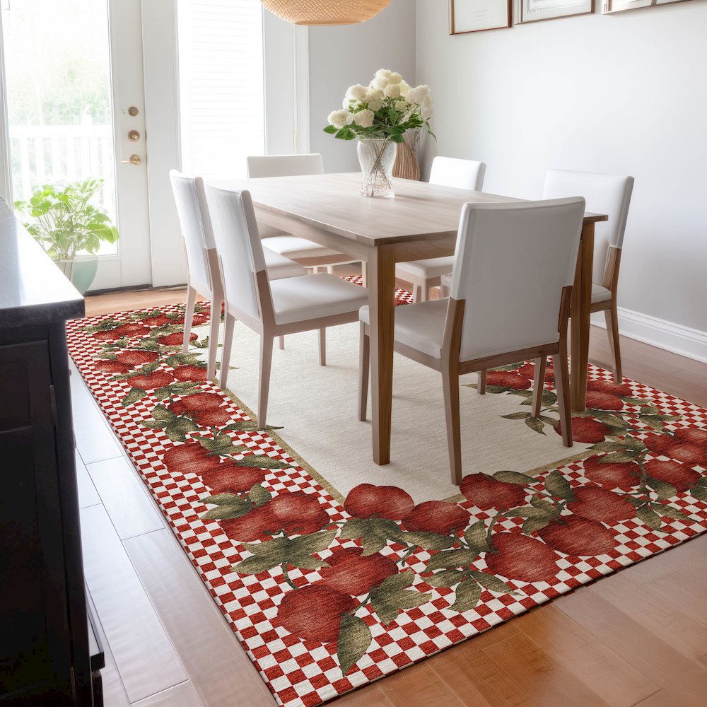 Premium Machine Washable Mayfield  Apple 8' x 10' Rug. Picture 6