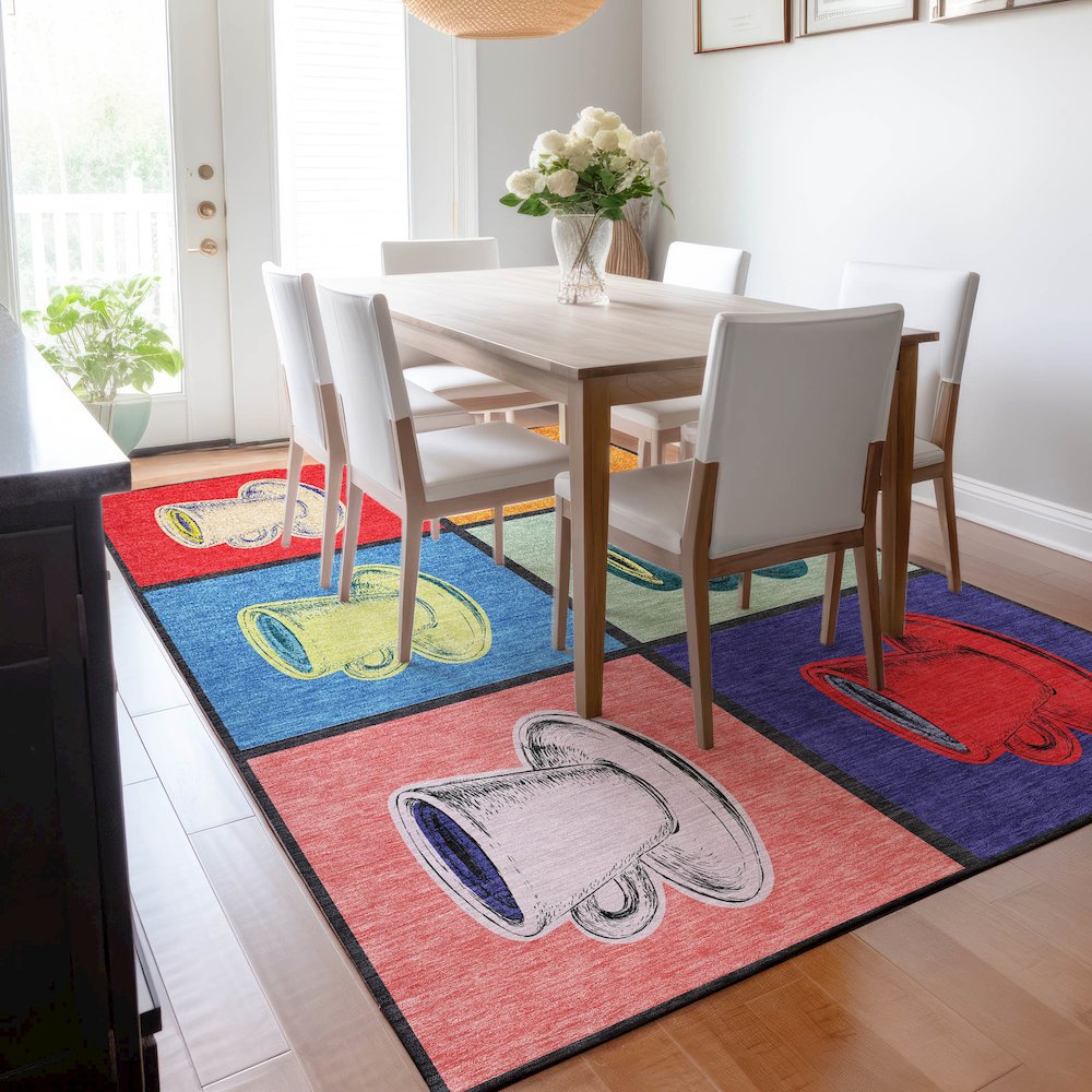 Premium Machine Washable Mayfield  Kaleidoscope 8' x 10' Rug. Picture 6