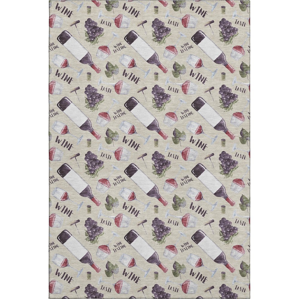 Premium Machine Washable Mayfield  Ivory 8' x 10' Rug. Picture 1