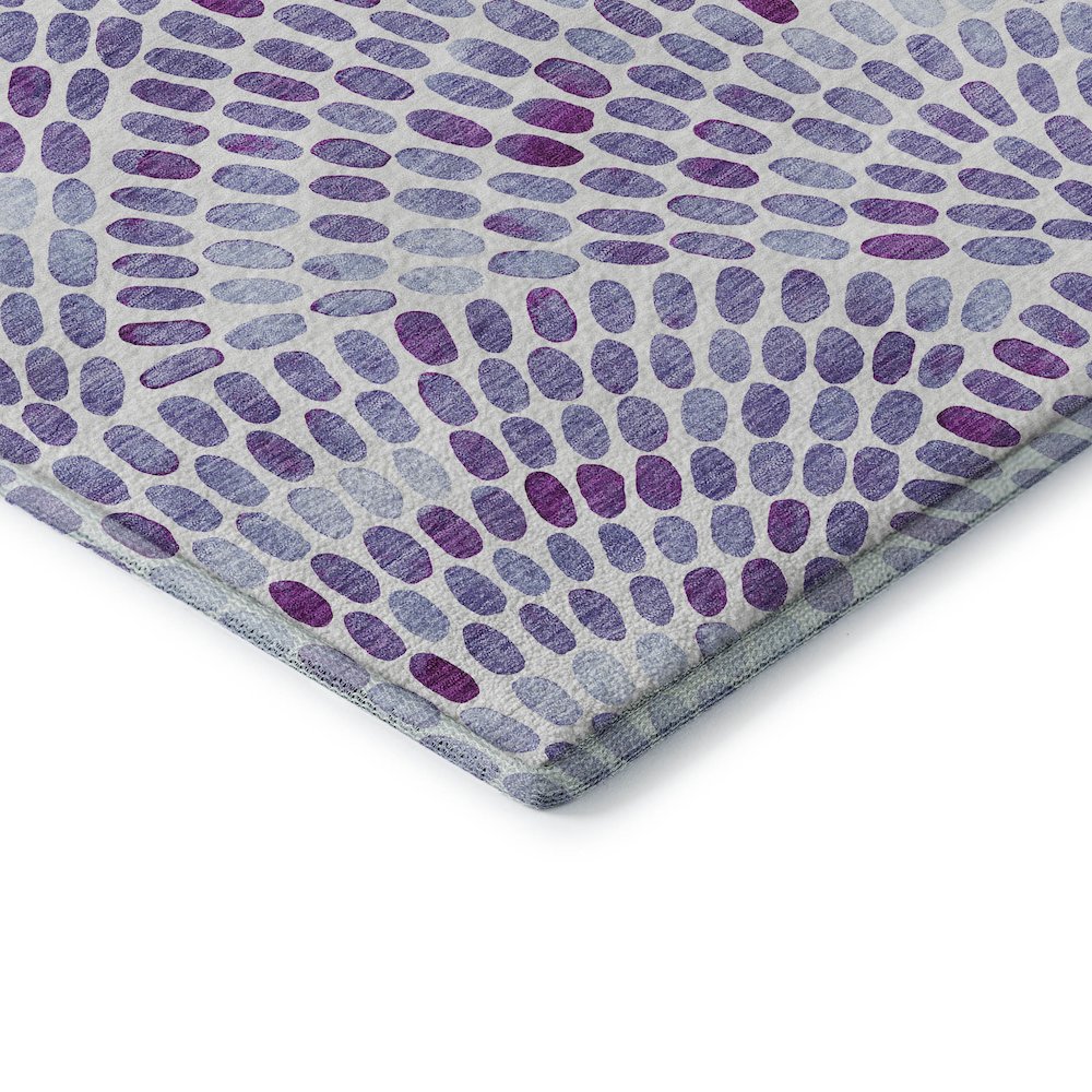 Premium Machine Washable Mayfield  Purple 3' x 5' Rug. Picture 3