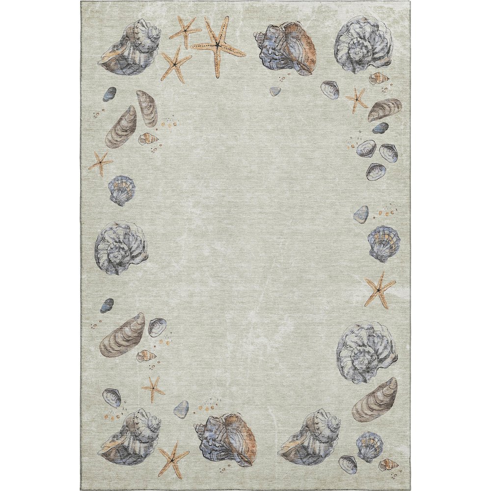 Premium Machine Washable Mayfield  Oyster 8' x 10' Rug. Picture 1