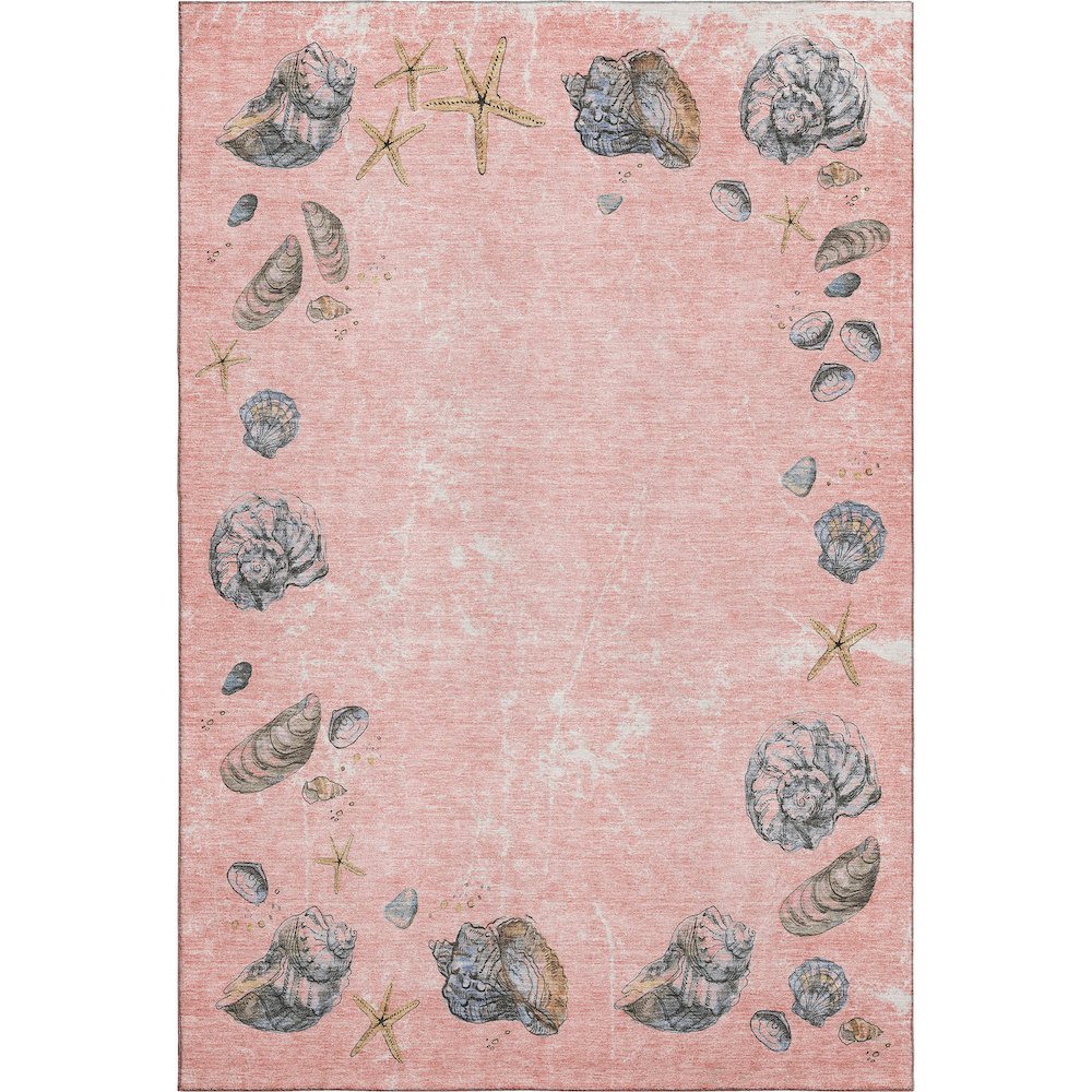 Premium Machine Washable Mayfield  Peach 8' x 10' Rug. Picture 1