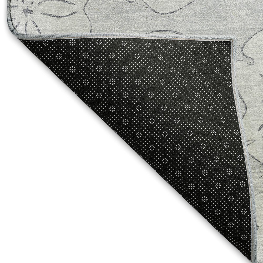 Premium Machine Washable Mayfield  Gray 3' x 5' Rug. Picture 2