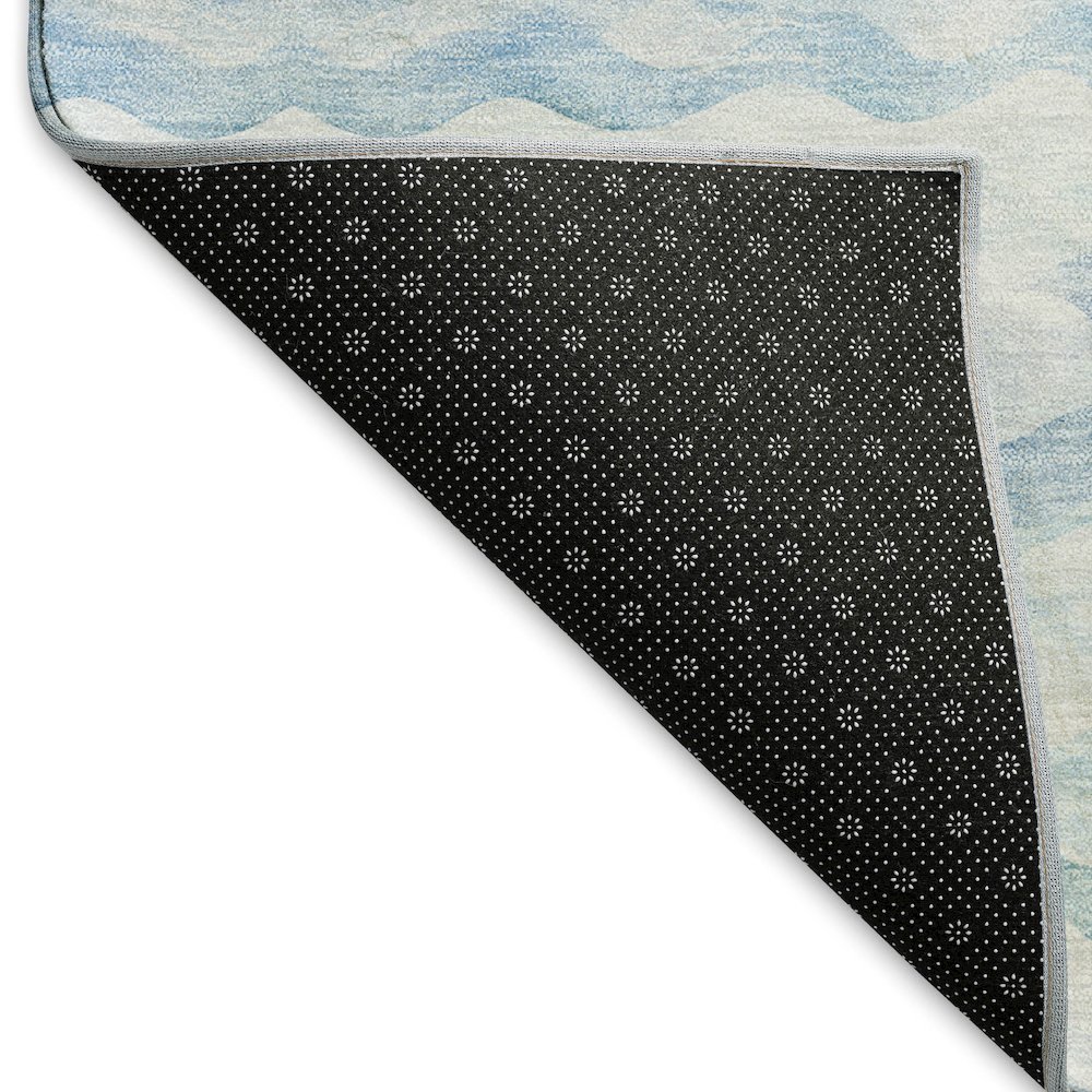 Premium Machine Washable Mayfield  Blue 3' x 5' Rug. Picture 2