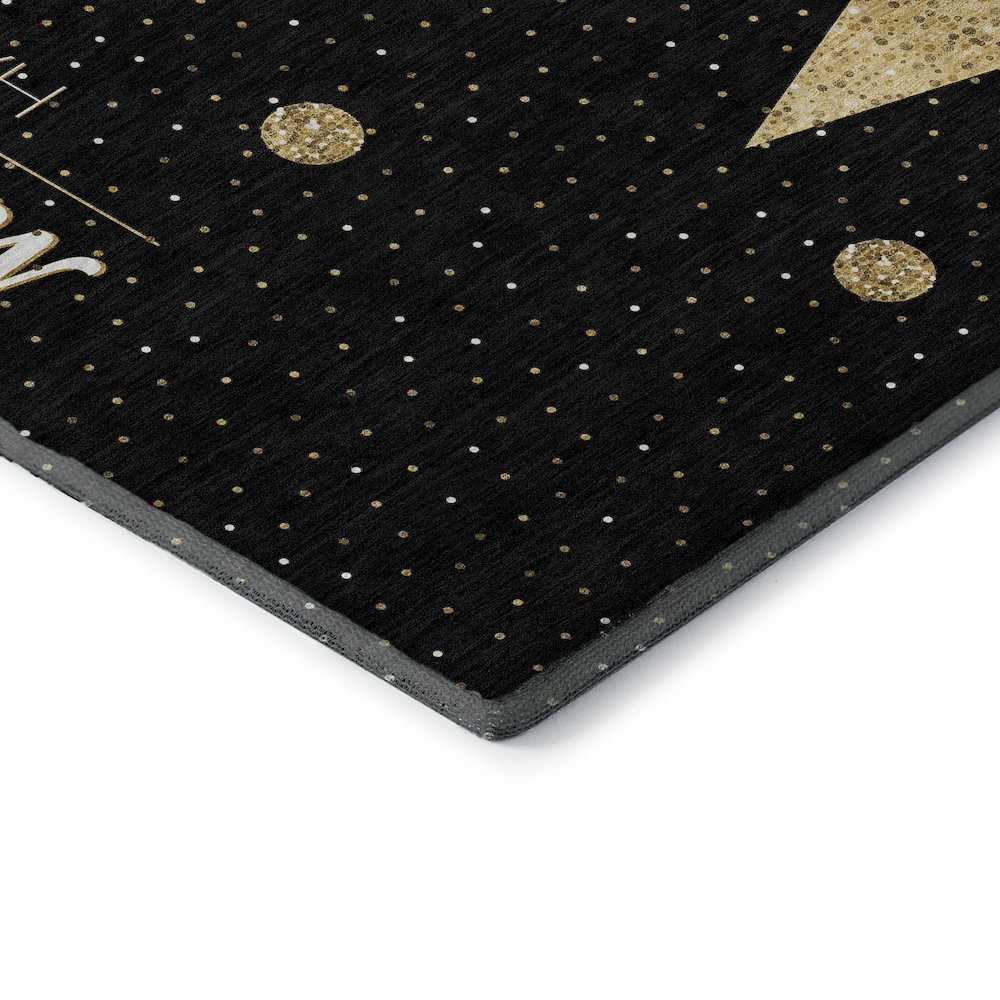 Premium Machine Washable Mayfield  Midnight 3' x 5' Rug. Picture 3