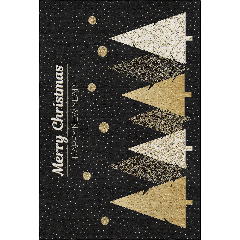 Premium Machine Washable Mayfield  Midnight 8' x 10' Rug. Picture 1