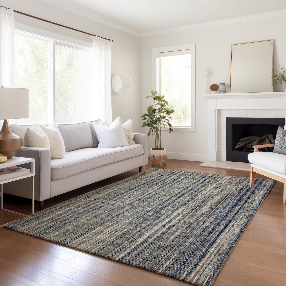Premium Machine Washable Mayfield  Earth 8' x 10' Rug. Picture 6