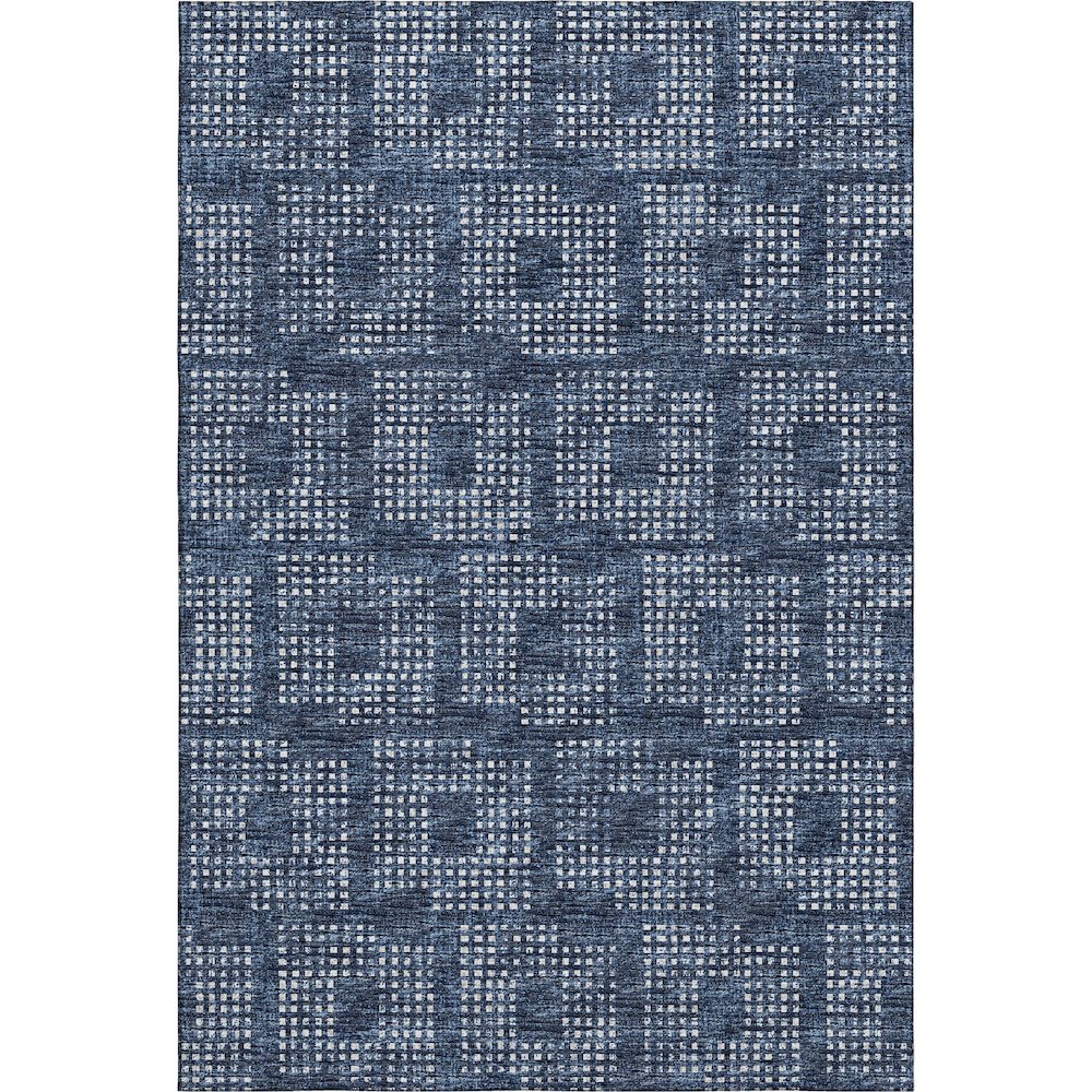 Premium Machine Washable Mayfield  Blue 8' x 10' Rug. Picture 1