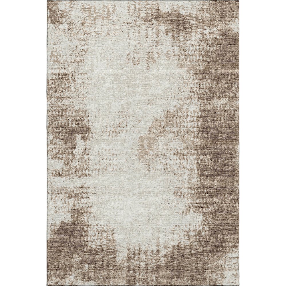 Premium Machine Washable Mayfield  Brown 8' x 10' Rug. Picture 1