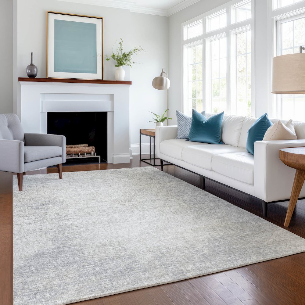 Premium Machine Washable Mayfield  Gray 8' x 10' Rug. Picture 5