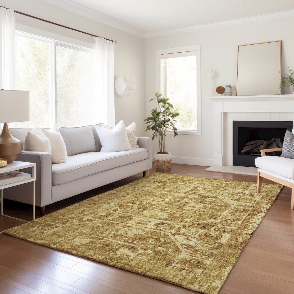 Premium Machine Washable Mayfield  Gilded 8' x 10' Rug. Picture 6