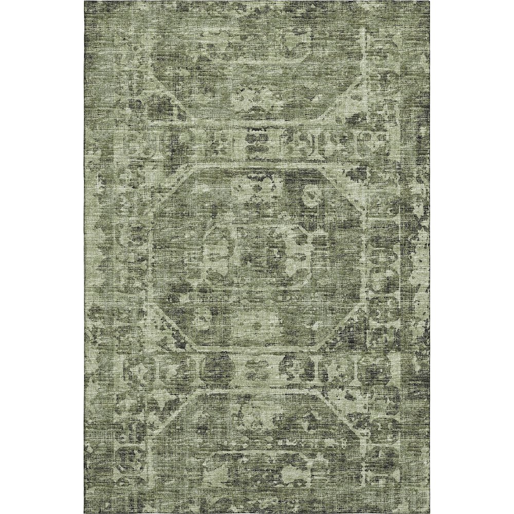 Premium Machine Washable Mayfield  Olive 8' x 10' Rug. Picture 1