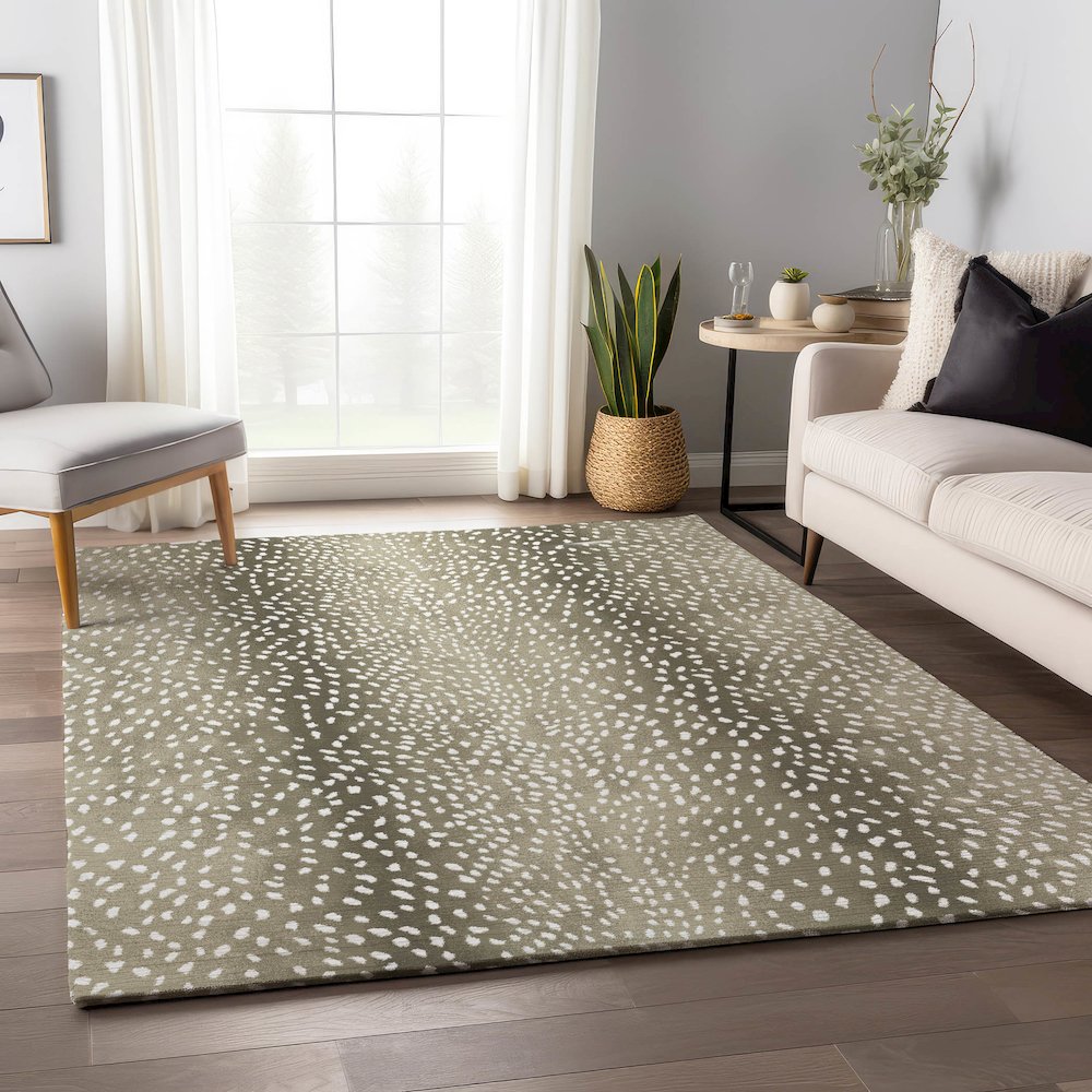 Premium Machine Washable Mayfield  Fawn 8' x 10' Rug. Picture 5