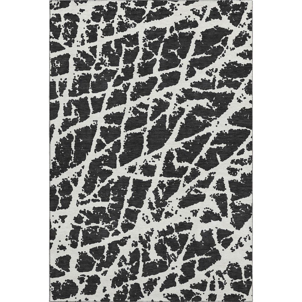 Premium Machine Washable Mayfield  Black 8' x 10' Rug. Picture 1