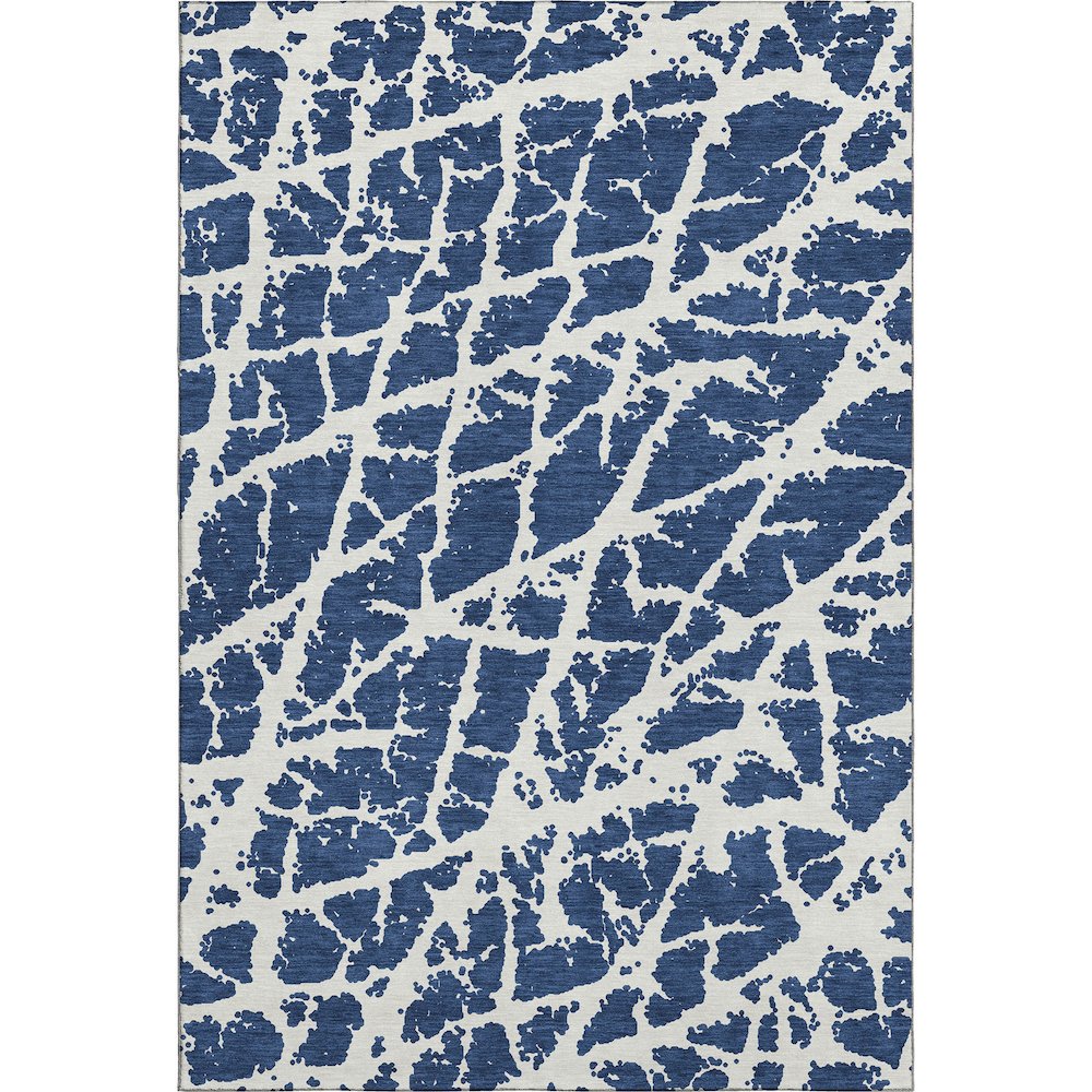 Premium Machine Washable Mayfield  Navy 8' x 10' Rug. Picture 1
