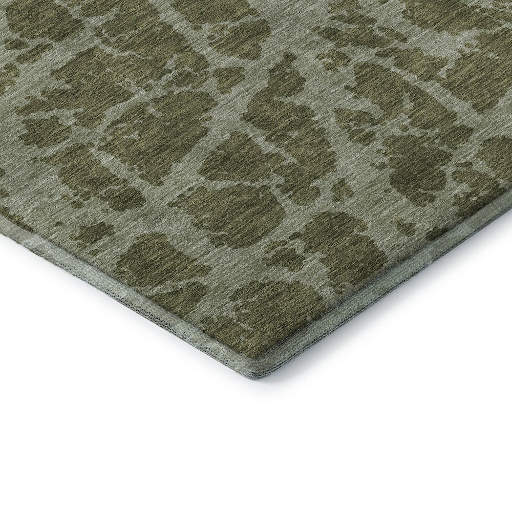 Premium Machine Washable Mayfield  Olive 3' x 5' Rug. Picture 3