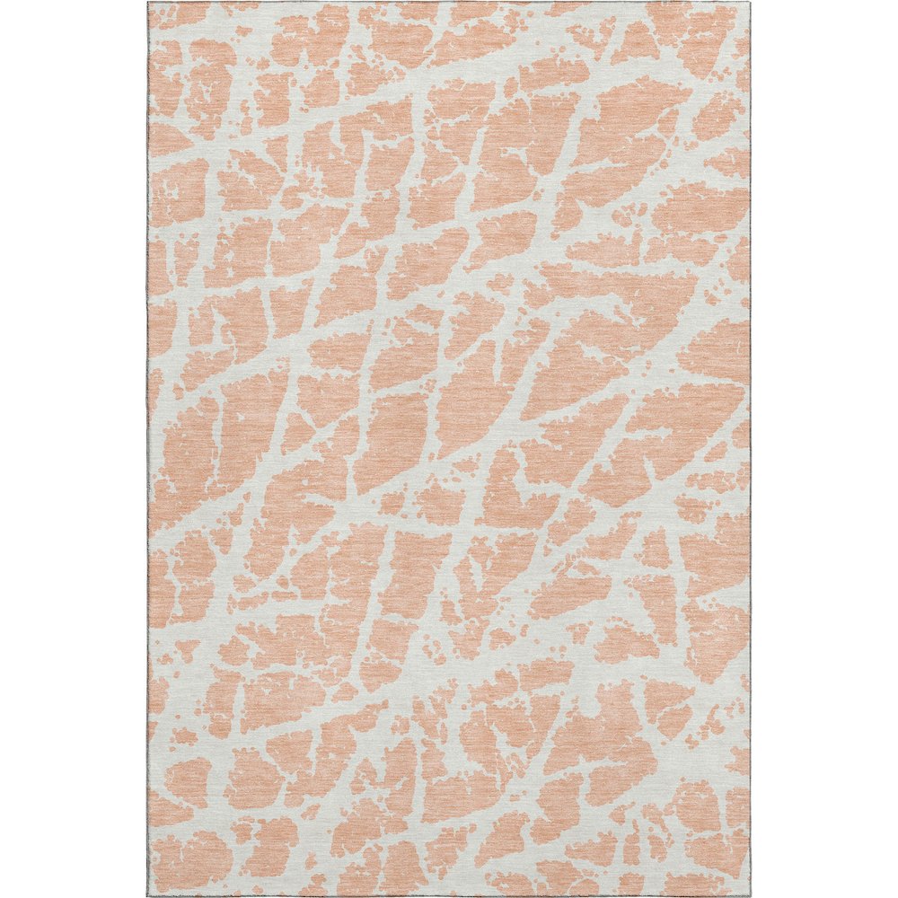 Premium Machine Washable Mayfield  Peach 8' x 10' Rug. Picture 1