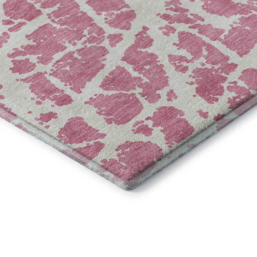 Premium Machine Washable Mayfield  Pink 3' x 5' Rug. Picture 3