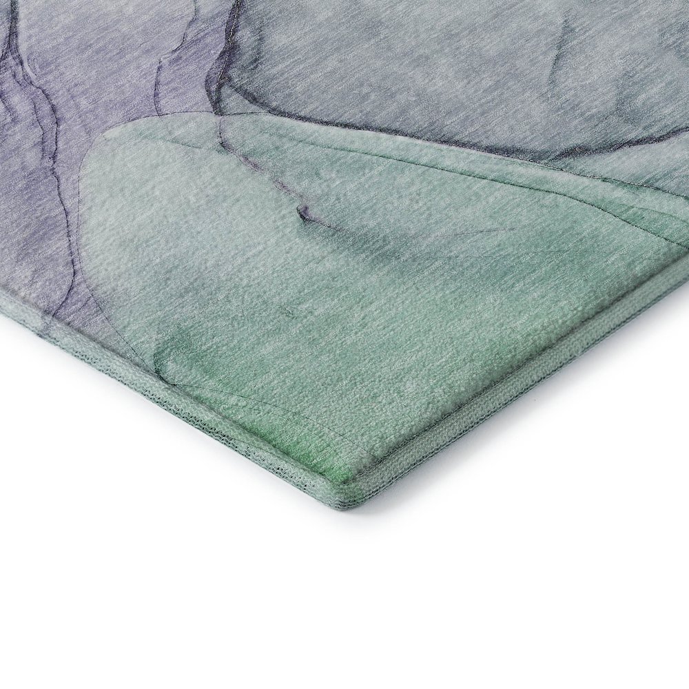 Premium Machine Washable Mayfield  Blue 3' x 5' Rug. Picture 3